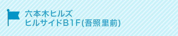 六本木ヒルズ
ヒルサイドB1F(吾照里前)